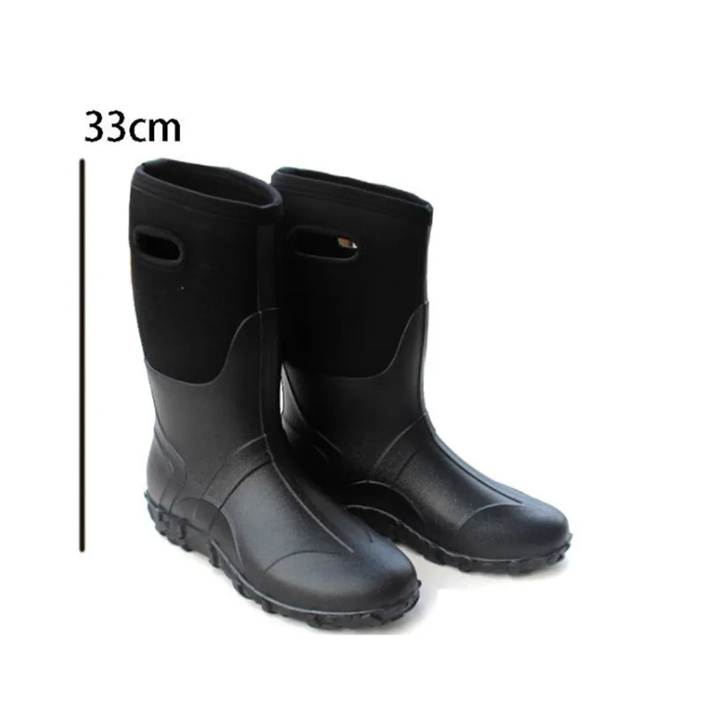 Waterproof Neoprene High Rain Boots Keep Warm Anti-Slip Fishing Shoes High Quality Bionic Camouflage Hunting Boots