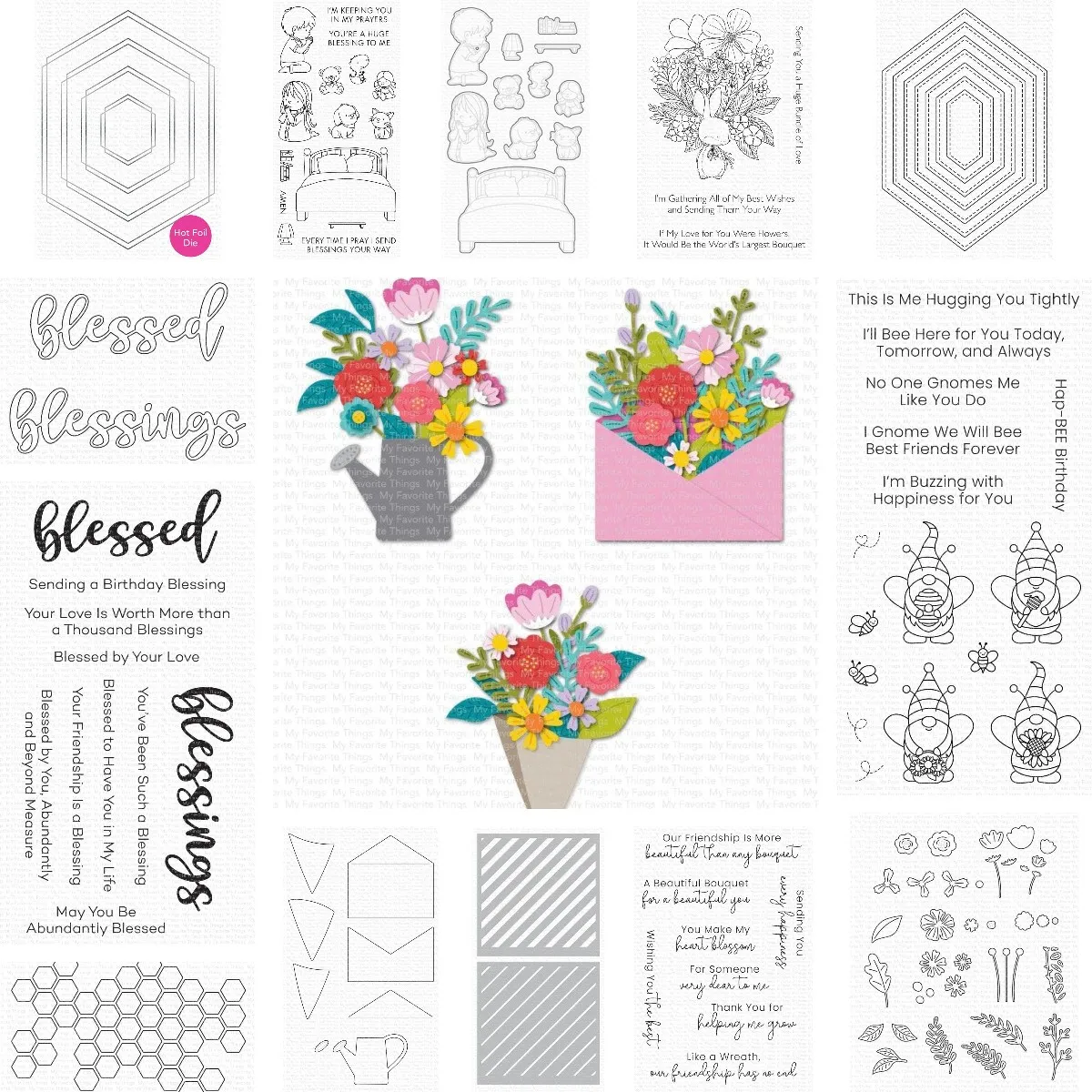 

Bed Envelope Flower Bee 2023 New Metal Cutting Dies Stamps Stencil Hot Foil For DIY Scrapbooking Crafts Maker Photo Album