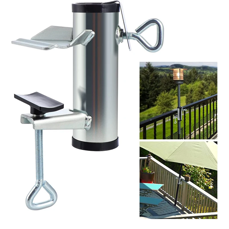 

Bracket Bench Stable Chair Clamp Fishing Galvanized Parasol Stand Outdoor Patio Mount Portable Beach Umbrella Holder Clip Fixed