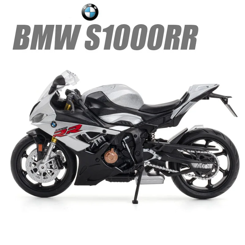 1:12 Scale Alloy Diecast Motorcycle Toy - Miniature Model with Steering Wheel, Perfect