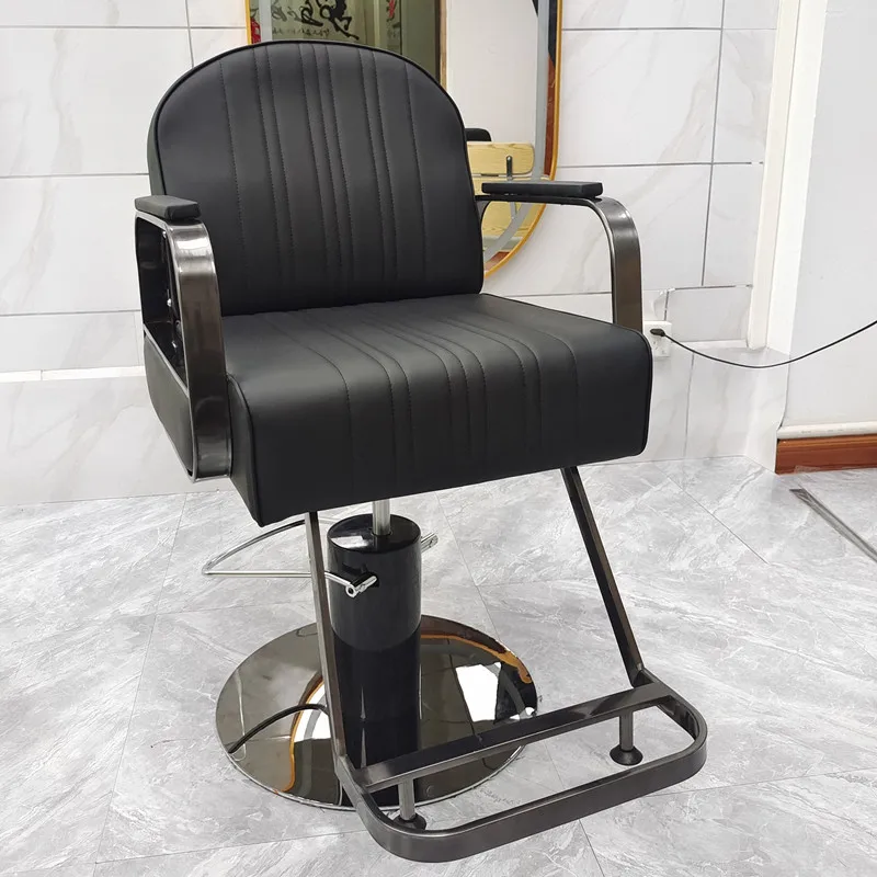 Ergonomic Barber Chairs Stool Hair Metal Ergonomic Rolling Facial Chair Comfortable Silla Barberia Beauty Salon Furnitures