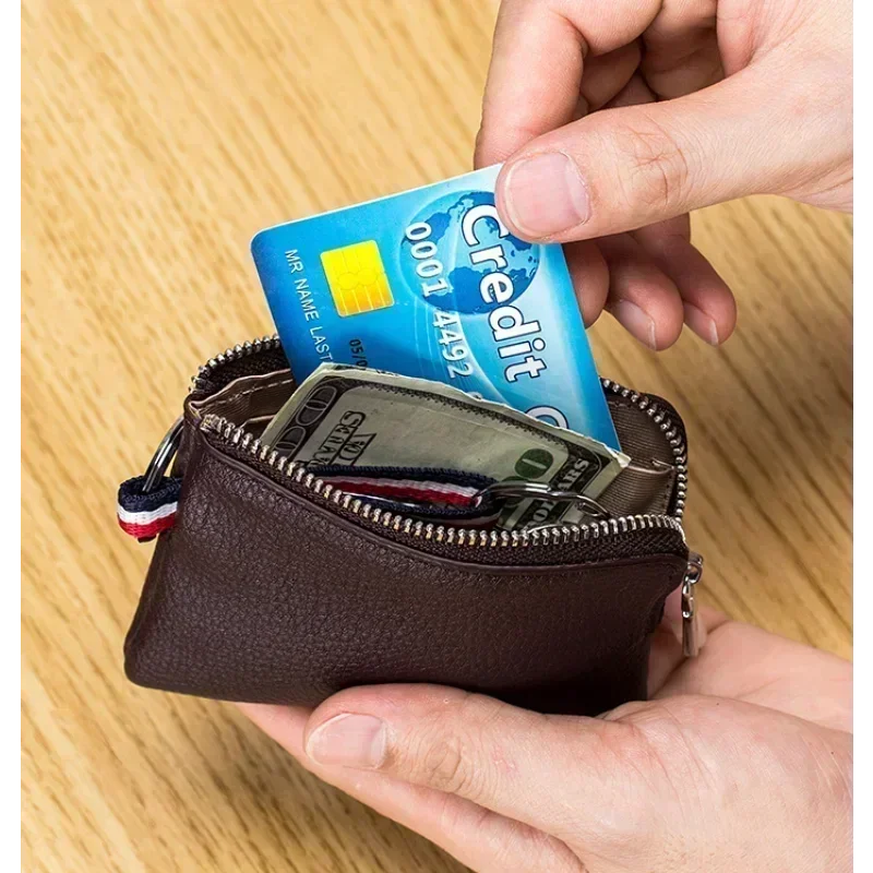 Coin Purse Wallet Driver's License Key Bag Card Holder Genuine Leather Cowhide