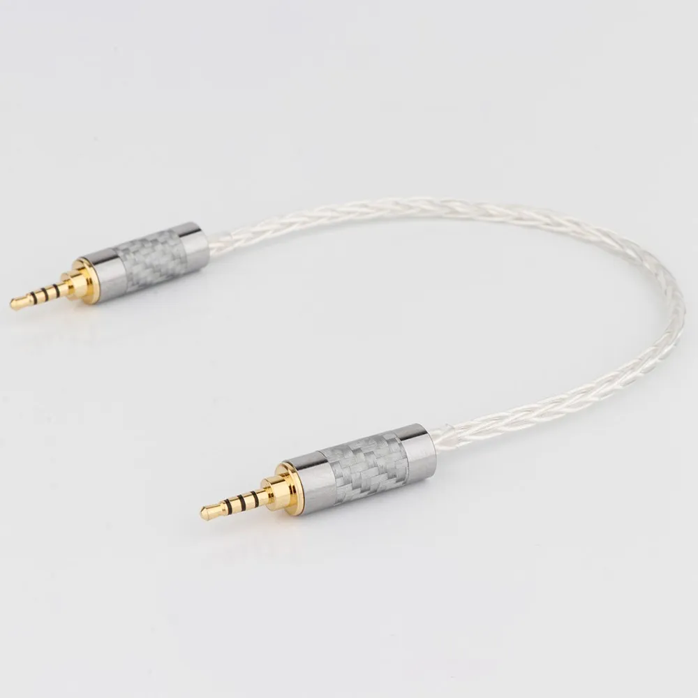 

Single crystal silver 2.5mm TRRS Balanced Male to 2.5mm TRRS Balanced Male Audio Adapter Cable 2.5mm to 2.5mm TRRS Balance Cable