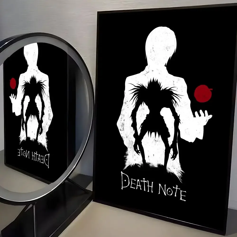 Anime D-Death Note Gemälde Kalligraphie Hochwertige Baumwolle Leinwand Poster Wandkunst für Wohnzimmer Moderne Kaffeehaus Dekor – Detail 17