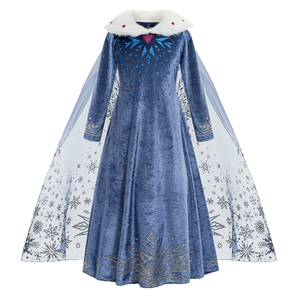 فستان الأميرة إلسا آنا فروزن للفتيات أزياء الهالوي...