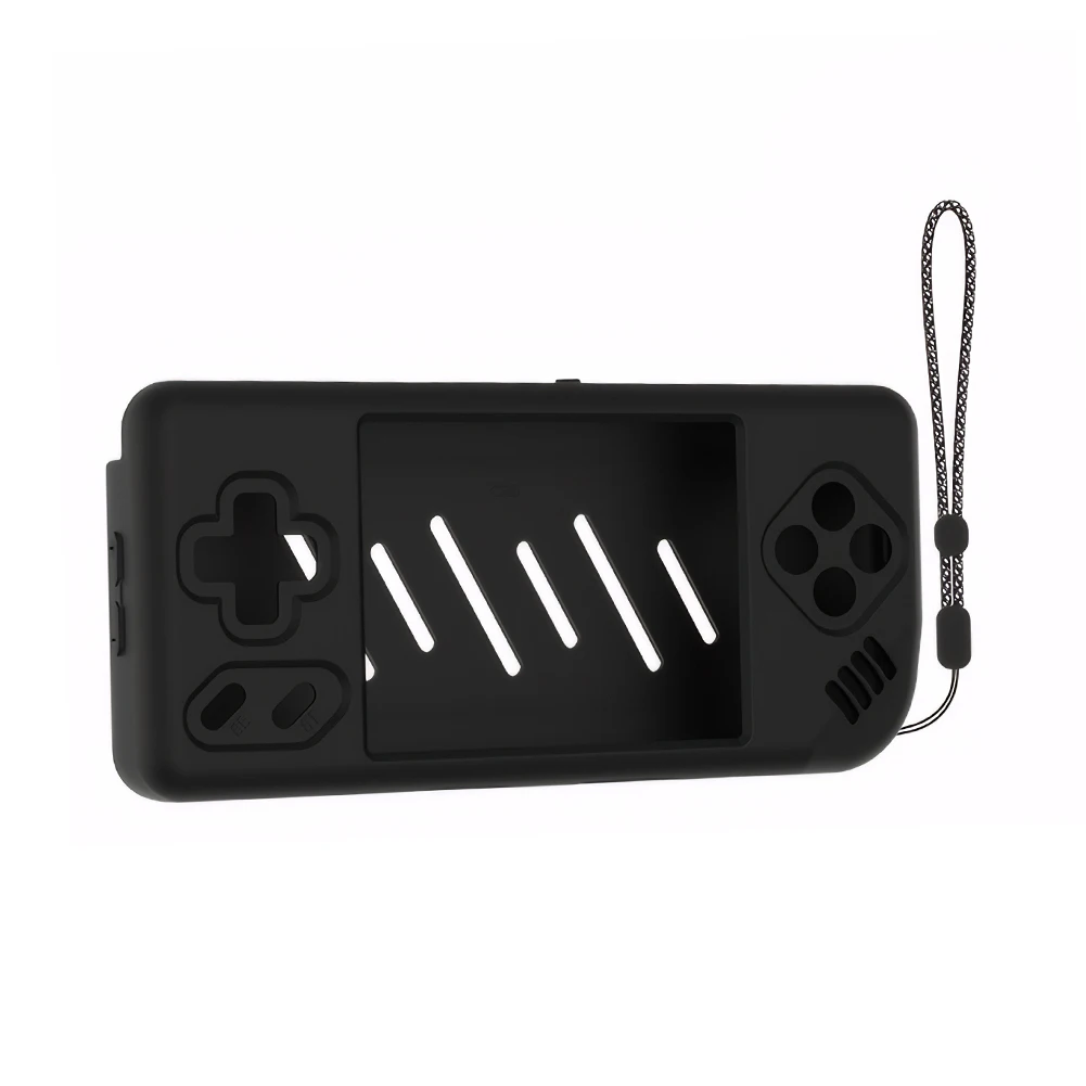 Silicone Protective Case Sochkproof Soft Case Cover Anti-Scratch with Lanyard for ANBERNIC RG28XX 2.83inch Handheld Game Console