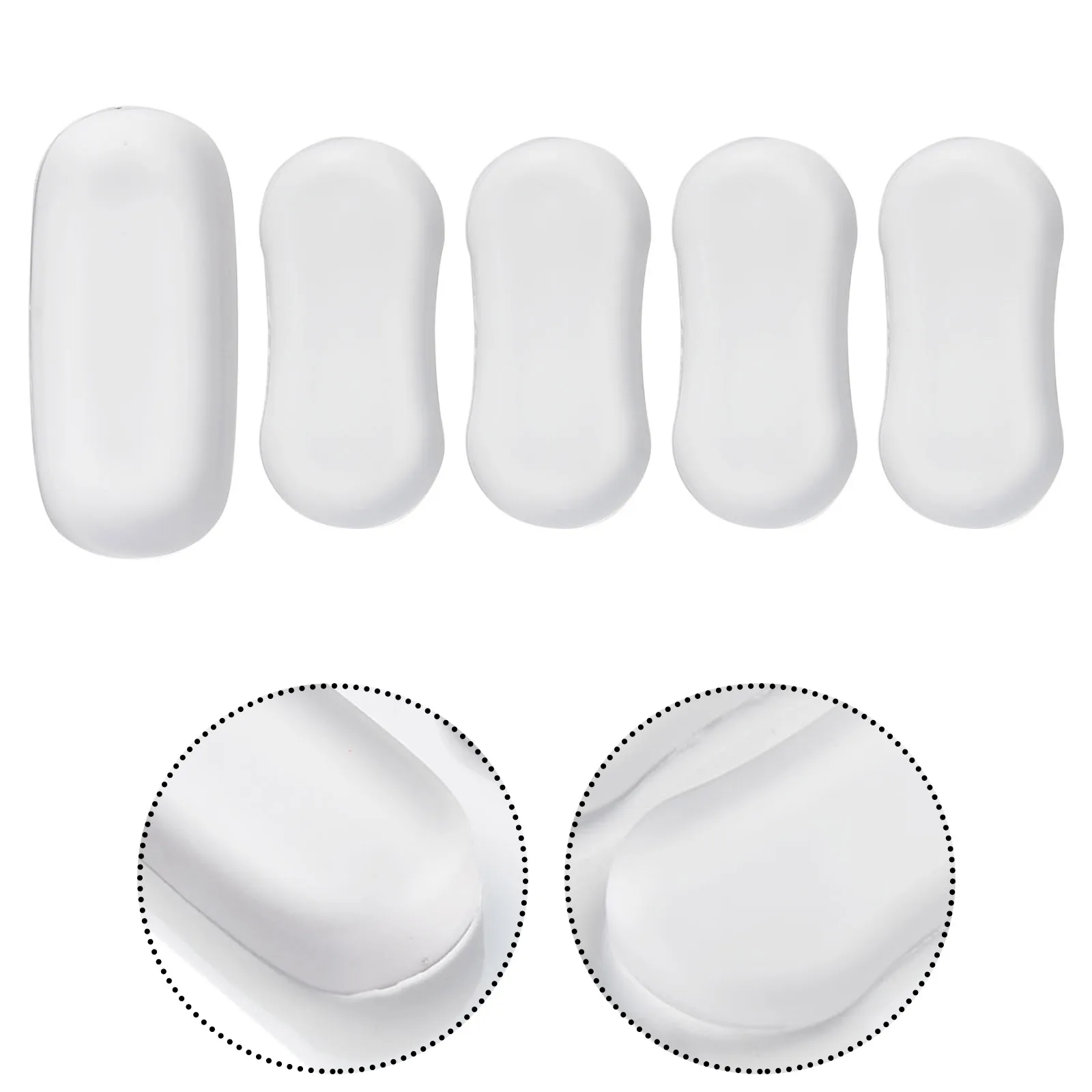 

Universal Design 5PCS Strong Adhesive Toilet Cover Bumpers Durable Silicone Material Provides Stability and Buffering