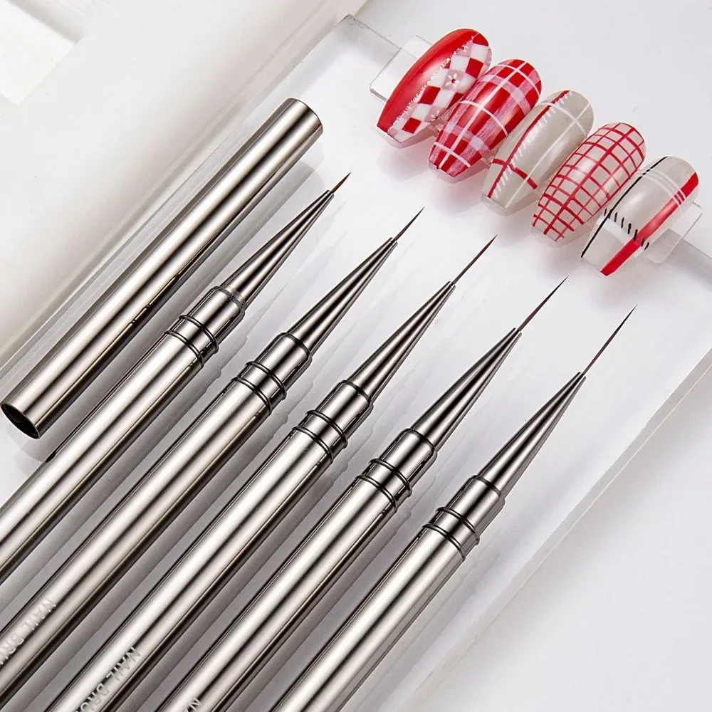 Nail Art Tools Brush Liner Stripe Pattern Painting Acrylic UV Gel Extension Drawing Carving Pen DIY Manicure