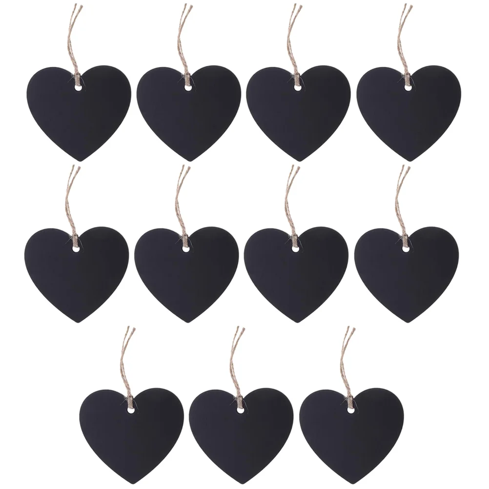 

Unfinished Blank Wooden Heart Shape Label Price Display Tags DIY Price Wooden Label DIY Double-Sided Blackboard Home Decor