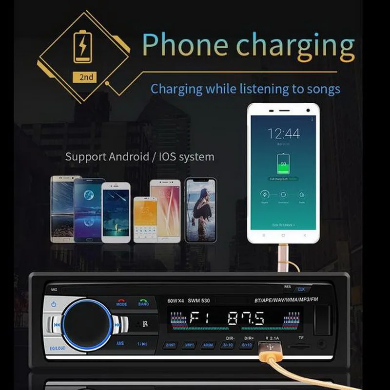 new car radio bluetooth car stereo 12V mp3 player audio Bluetooth radio SD Card USB Port AUX IN PHONE 1 Din in dash 520