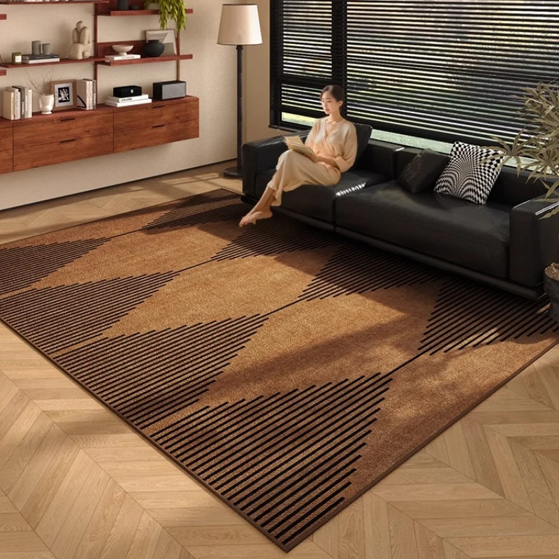 Living Room Carpet Brown American Retro Bedroom Bedside Rug Large Area High-end Home Decor Sofa Coffee Table Floor Mat Ковер 양탄자