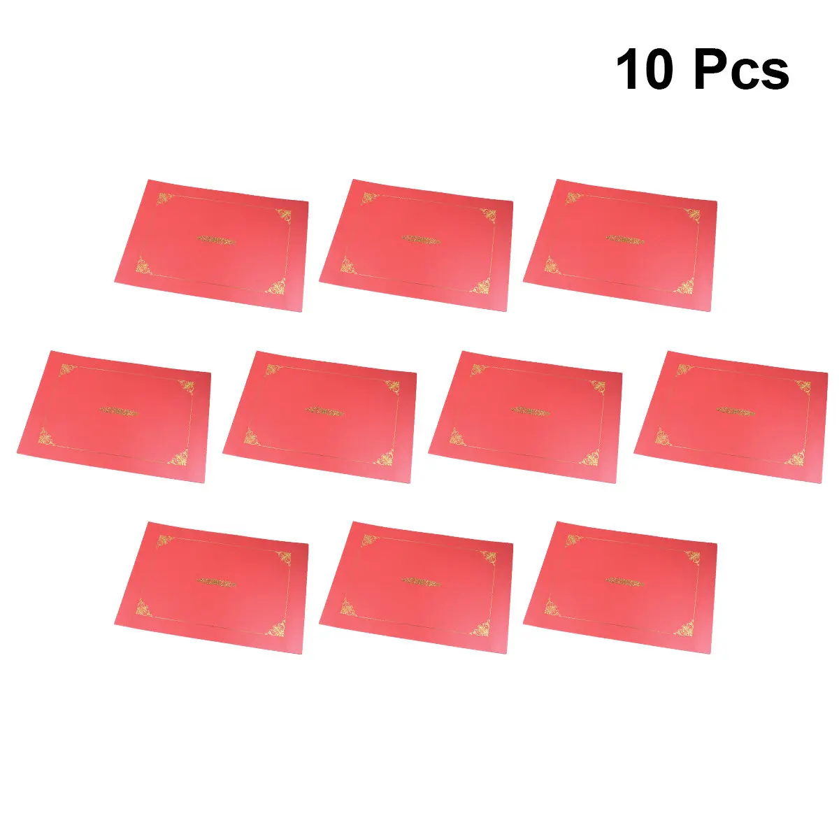 10Pcs 인증서 홀더 A4 크기 우아한 금박 테두리 수료증 커버 수상 증서 비즈니스 성과 학교 사무실
