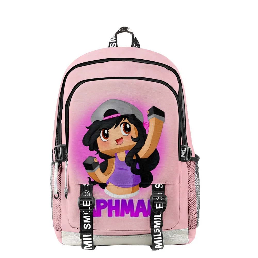 Aphmau merch Fashion Oxford Cloth Backpack 3D Multi Zipper Casual Student  large-capacity school bag student backpack