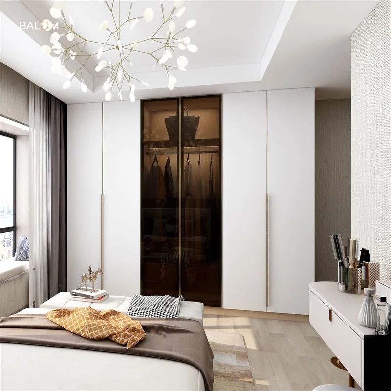 

Wardrobe customization.Modern Whole House Custom Manufacture Bedroom Furniture White Wardrobe Glass Door Wardrobe for Bedroom