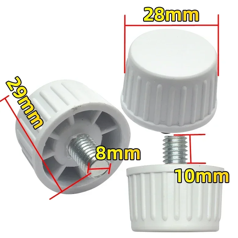

Vibration-dampening screw feet for refrigerators