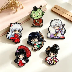 Chibi Anime Enamel Pin Collection: Set of 6 Cute Cartoon Lapel Brooches, Manga Metal Badges for Backpacks and Collectible Jewelry Gifts (6Pcs Brooches)