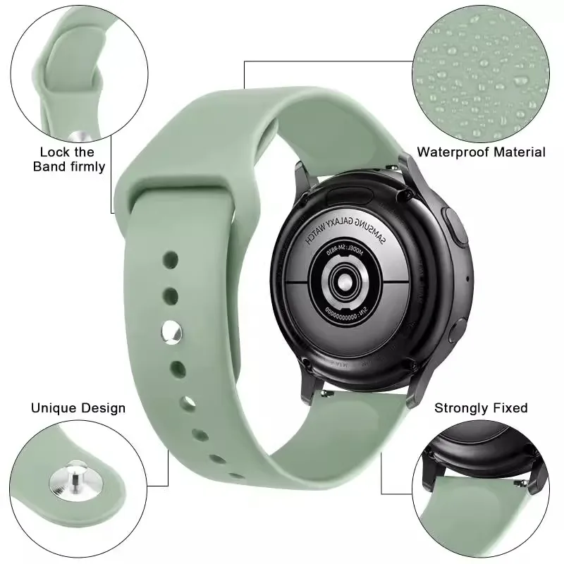 Sport Silicone Strap, 22mm - Premium Watchband