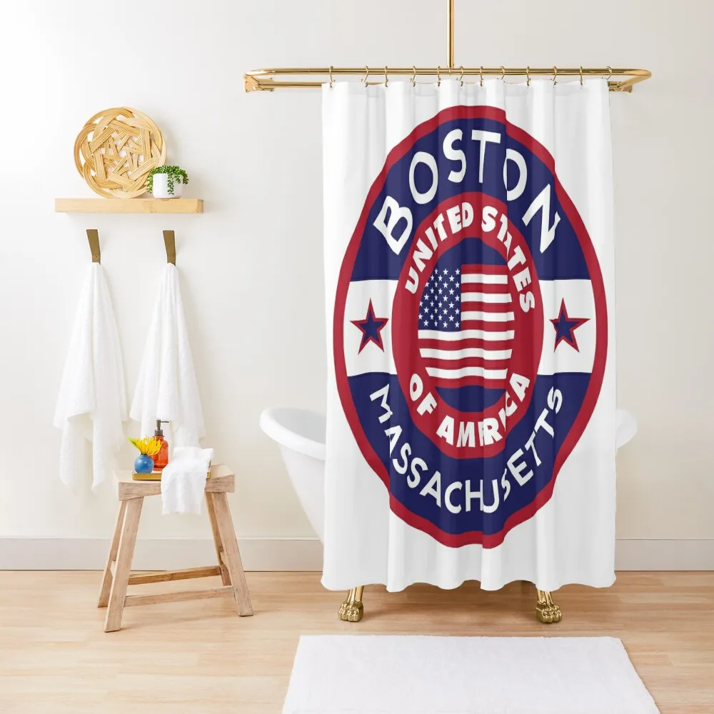 

Massachusetts, BOSTON, USA Shower Curtain Shower For Bathrooms Elegant Bathroom Curtain