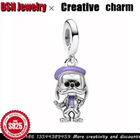DSN Jewelry creative 925 Silver Charm Singer Goofy Dog Customized Child's Play Charm Luxury Jewelry Accessories personality Gift