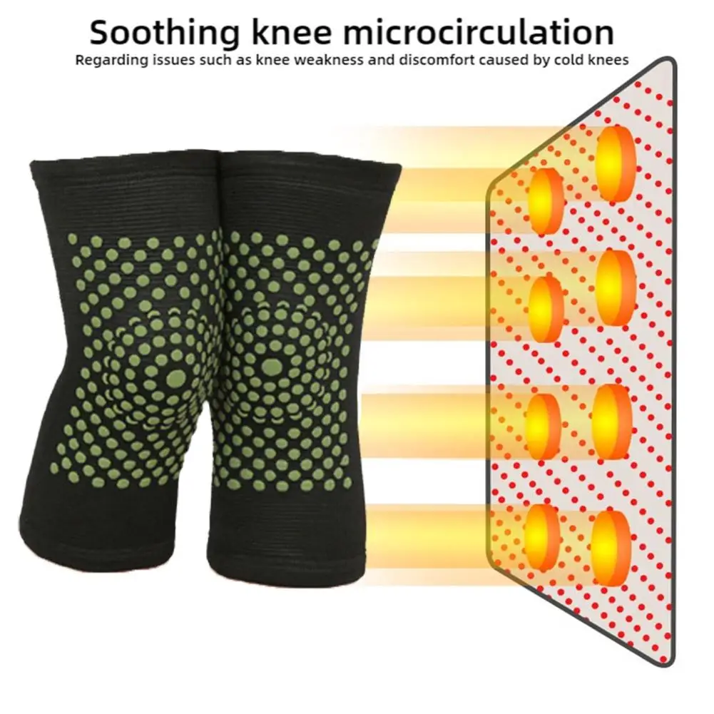 Knee Braces 2PCS Self Heating Tourmaline Knee Support Far Infrared Keep Warm Pads