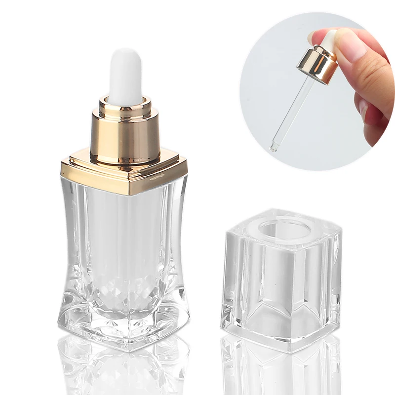 

10ml Dropper Refillable Bottles Thickened Acrylic Aromatherapy Liquid Essential Massage Oil Pipette Transparent Travel