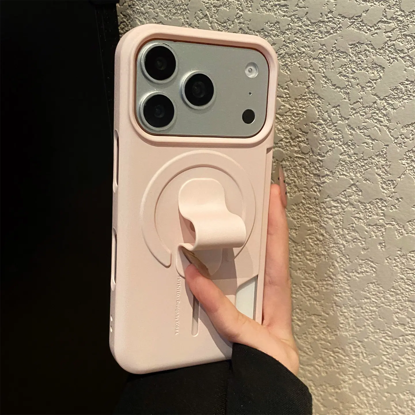 Soft Silicone Grip Holder with Card Slot and Shockproof Magnetic Case Cover