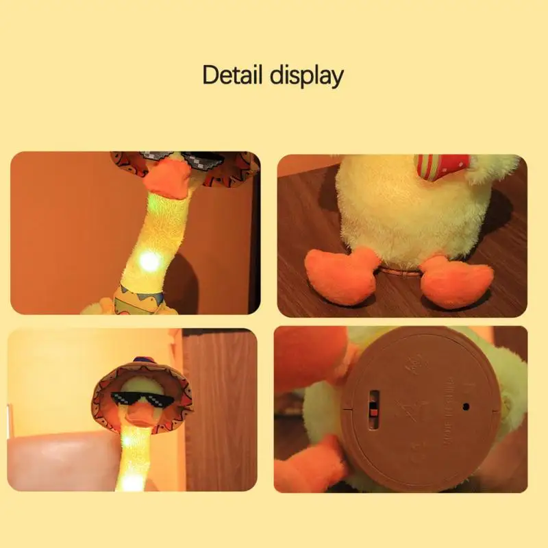 Dancing Duck Plush Toy Electronic Shake Dance With The Plush Cute Early Childhood Education Toy Home Decor Learn To Speak Shine