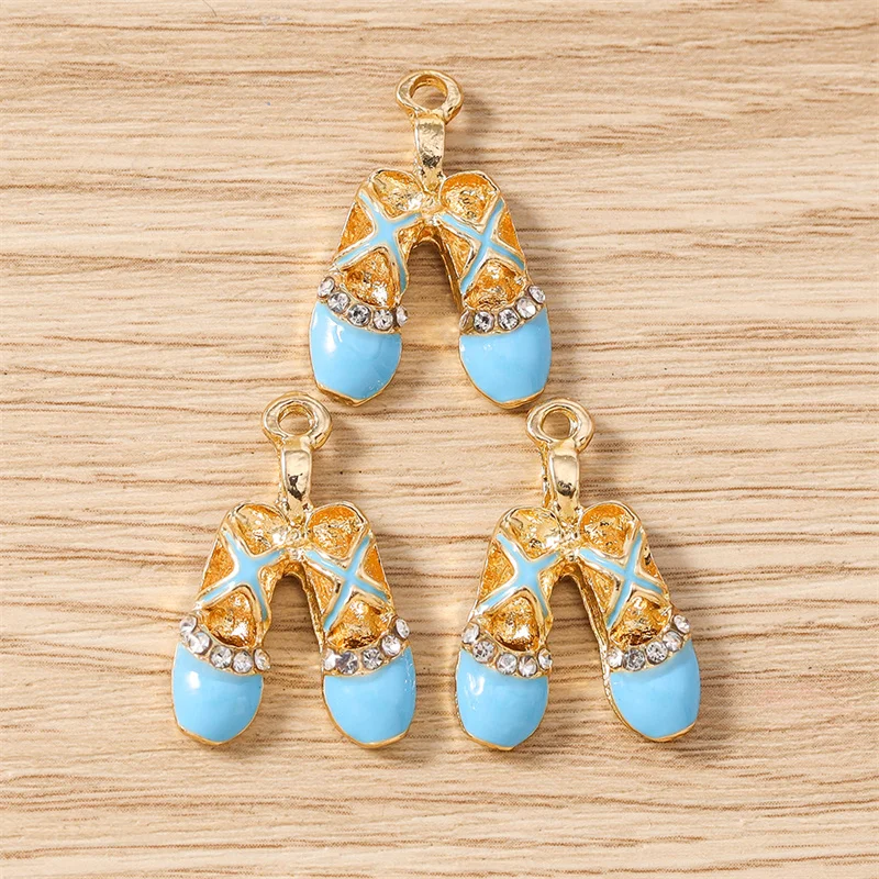 Tusember 10 Stück Emaille 3D Kristall High Heels Charms Anhänger für Schmuckherstellung Ohrringe Halskette DIY Armband Zubehör – Detail 10
