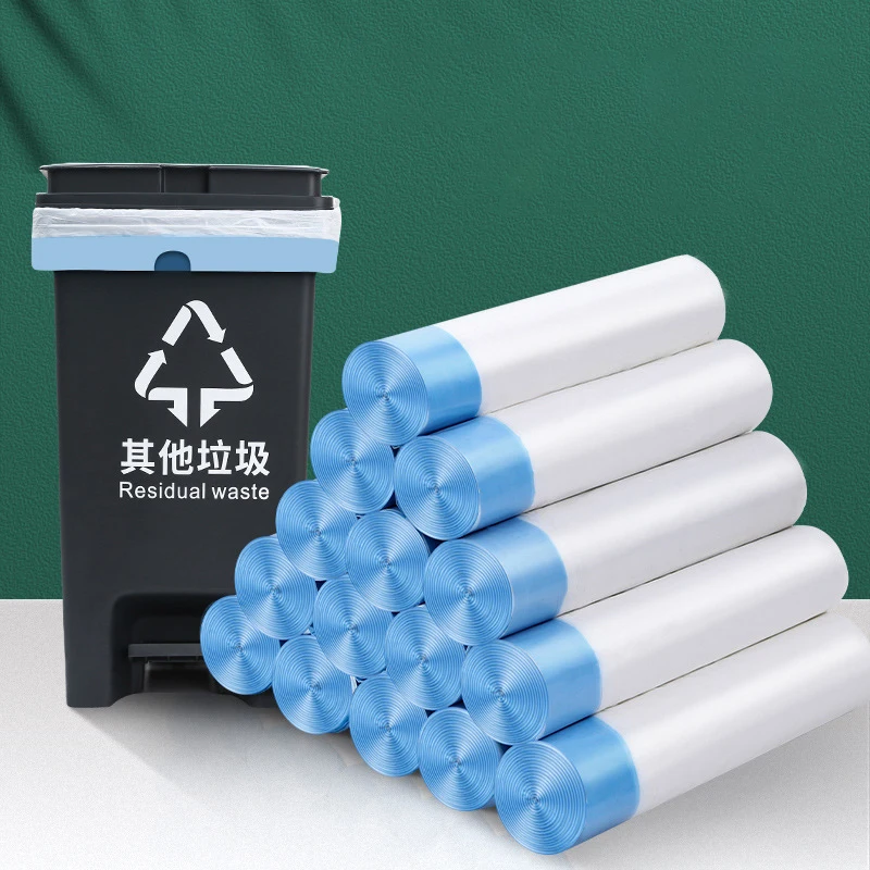 Nymph Large Drawstring Closing Garbage Bags Household Portable Disposable Garbage Storage Supplies Kitchen Thickening Trash Bags