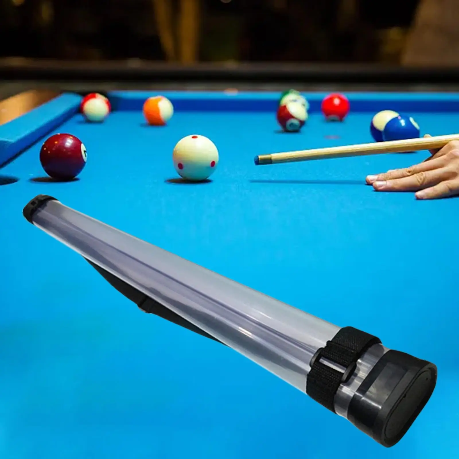 BilliardsPoolCueCaseCarryingBoxProtectorLongTubeHoldsHard