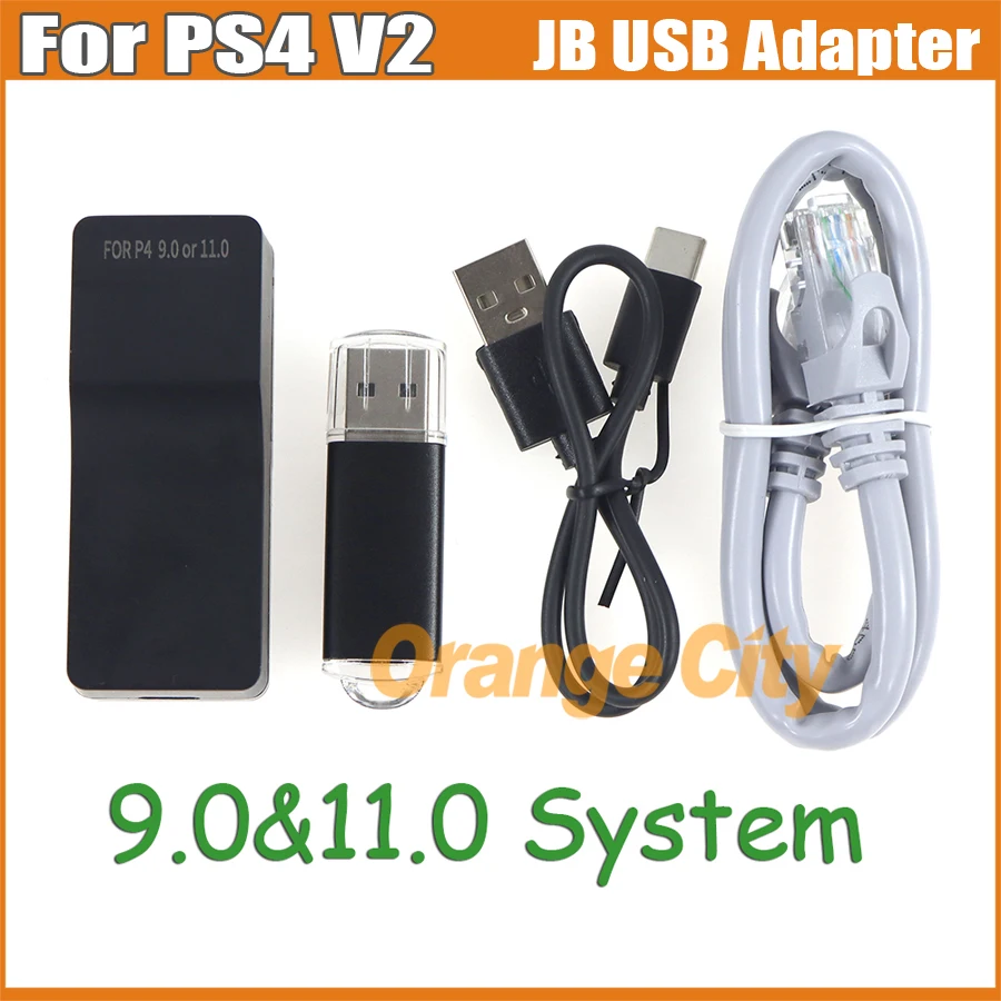 

10 комплектов для PS4 V2.0 USB-ключ JB USB адаптер FW 9,0 система с кабелем Ethernet Type-C Сменный Набор инструментов JB