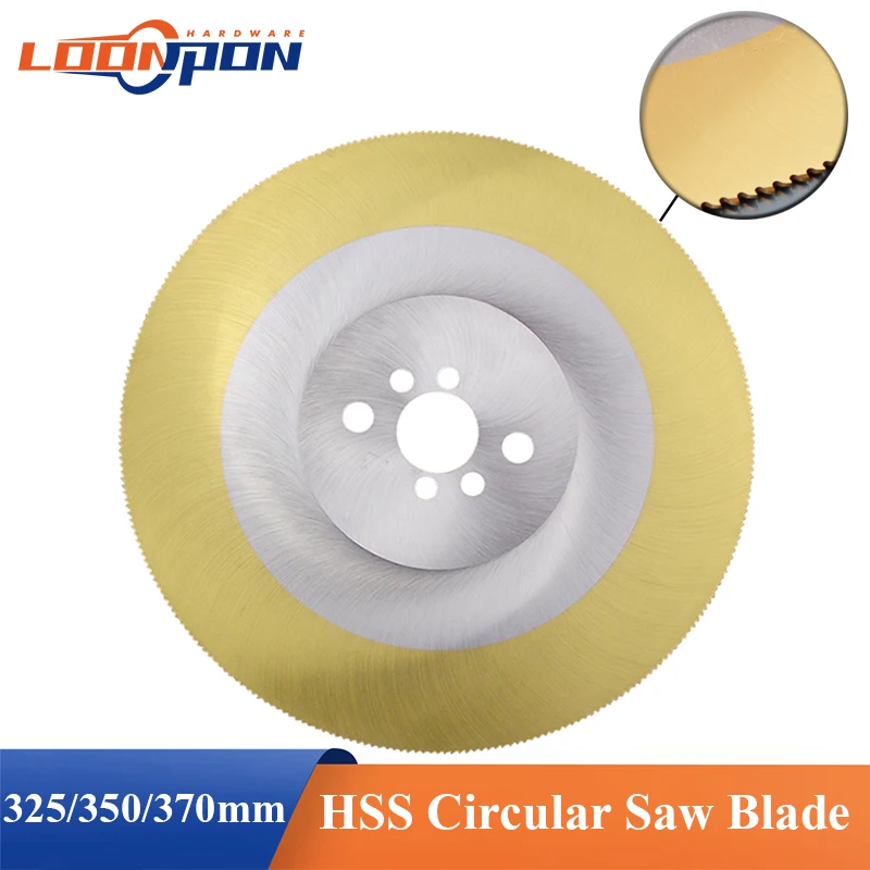 

Loonpon 325/350/370mm HSS Circular Saw Blade Cutting Disc Thickness 2/2.5mm for Metal Copper Iron Stainless Steel Pipe Bar