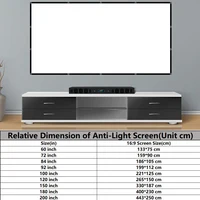 60-200 Inch Portable Foldable Projector Screen High Density White Less Creases Soft Projection Screen 16:9 Indoor Outdoor - Image 6