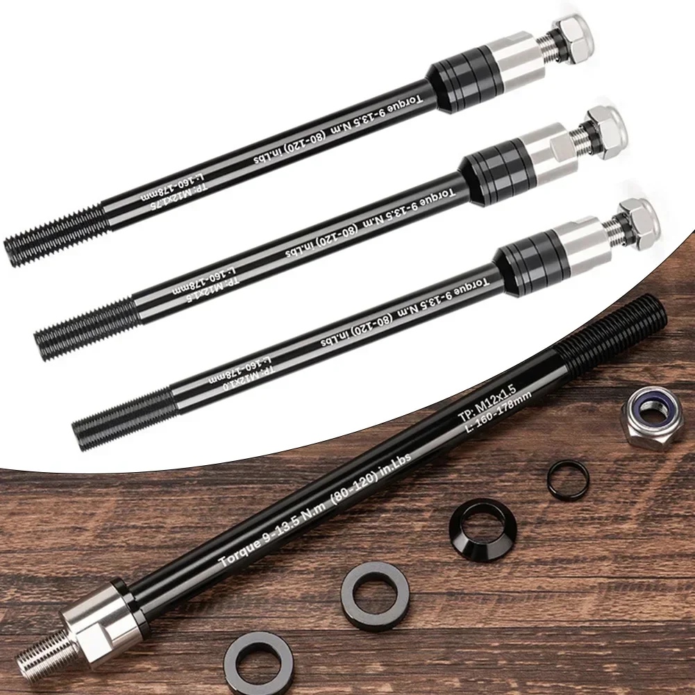 Bicycle Trailer Thru Axle Adapter Bike Front Fork Axle 160-178mm Practical Aluminum Alloy Adapter Cycling Accessories 1pcs bicycle axle adapter