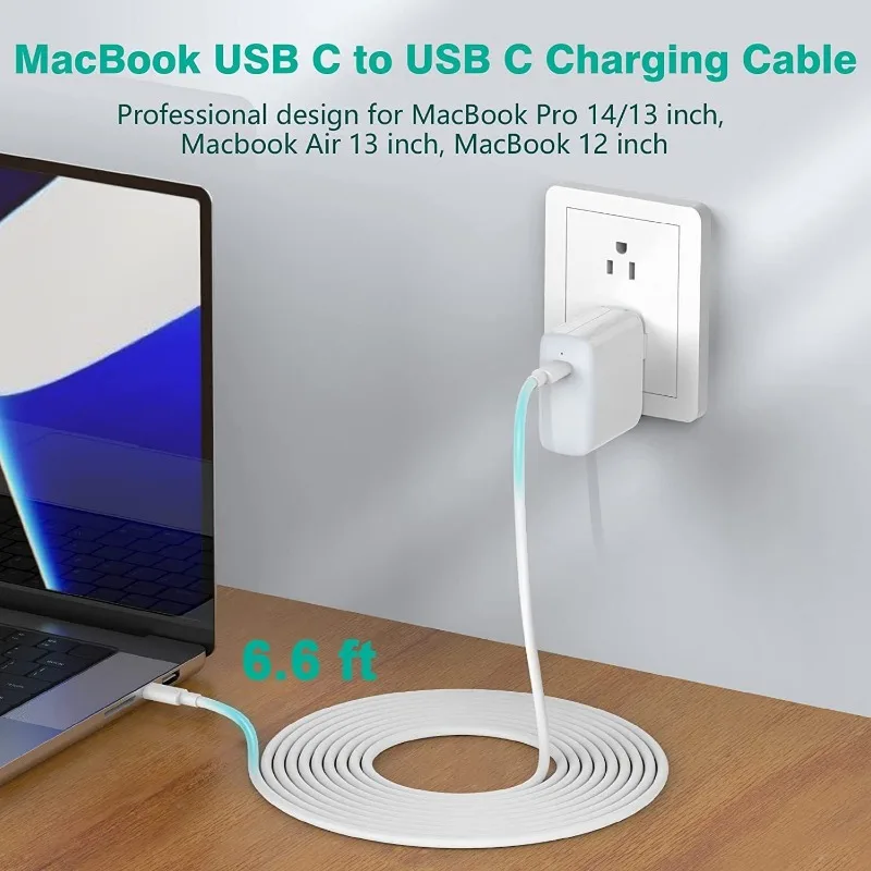 3-Pack 6ft 60W Type C Fast Charge PD USB C to Data Cable for iPhone 15/15 Pro/15 Plus/15 Pro Max, MacBook Pro, iPad Mini