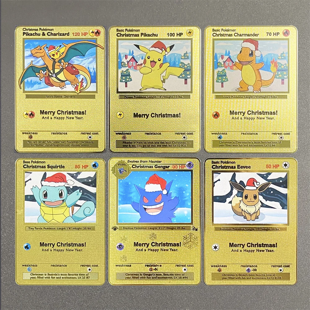 thumbnail image 1 of 10000 Points High HP Pikachu Charizard Arceus Mewtwo Gold Black English Metal Card Vmax Mega GX V Game Collection Cards, 1 of 4
