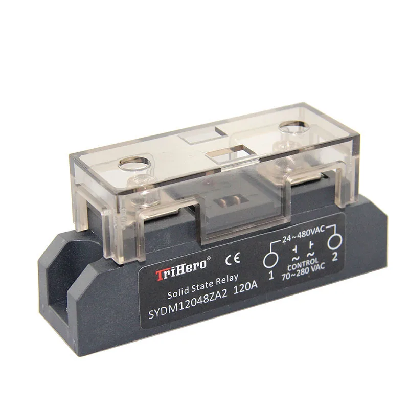 

SSR-100AA 220v 600v AC-AC Industrial Class Solid State Relay 100A 120A SSR with copper base