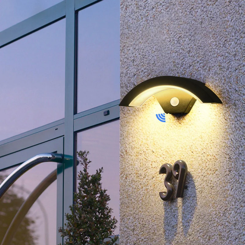 Outdoor Balcony Doorstep Terrace Hallway Courtyard Human Body Sensing Simple Waterproof Sensing Wall Lamp led wall lamp