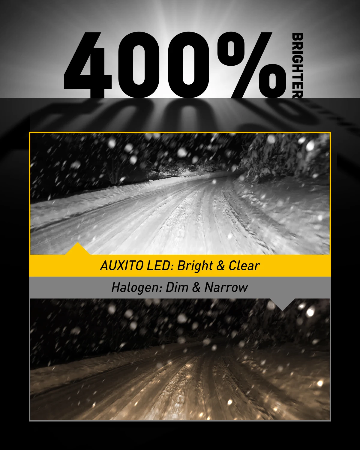 AUXITO 2x H27 LED 881 880 LED Bulb H27W/1 H27W/2 Car Fog Light 6500K White 3000K Golden Yellow Auto Driving Running Lamp 12V