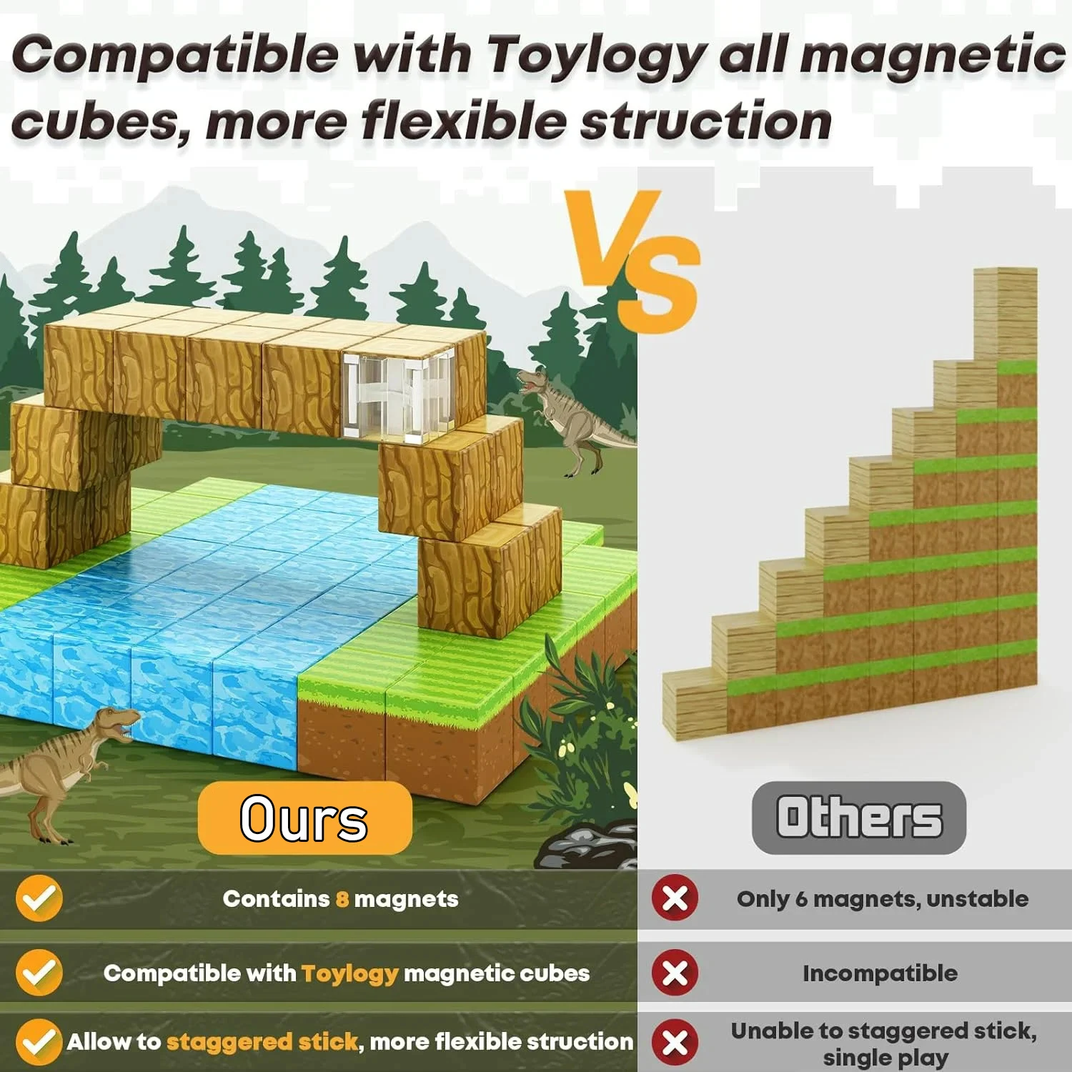 64pcs Magnetic Building Blocks Set 3D Construction Toy