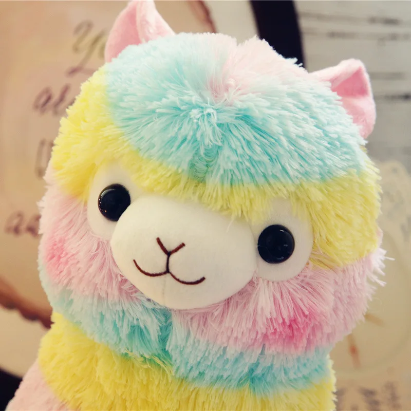 Alpaca Dolls Alpacasso Amazon 20cm Kawaii Rainbow Alpaca Plush