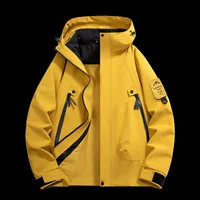 Yellow Outdoor Climbing Jacket Men's Casual Spring Autumn Couple Style Loose Fit Coat for Men And Women