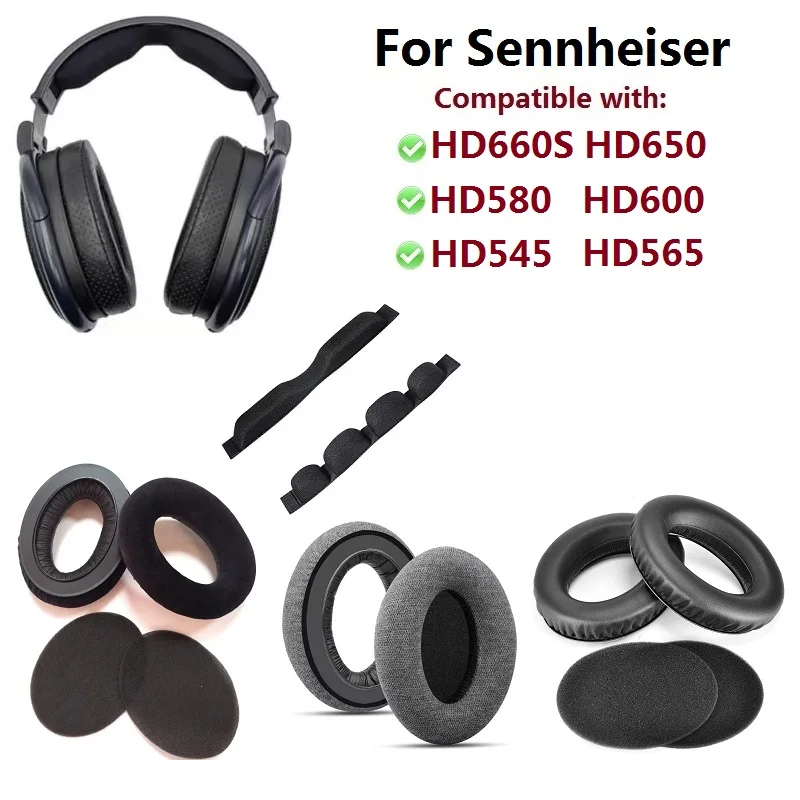 Upgraded Ear Pads For Sennheiser HD660S/HD650/HD600/HD545/HD565/HD580 Headphones Ear Covers Earmuffs Ear pillow headband cushion