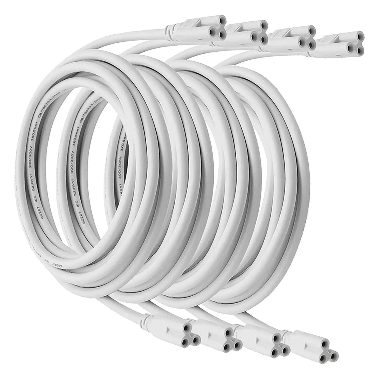 4Pcs LED 통합 튜브 케이블 T5 T8 3 핀 더블 엔드 커넥터 LED 램프 홀더 소켓 조명용 연결 가능 코드