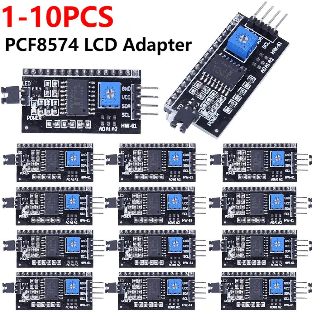 Адаптер для ЖК-дисплея PCF8574, модуль преобразователя IIC I2C LCD1602 2004 IIC TWI, адаптер для детали Arduino Robort, 1-10 шт.