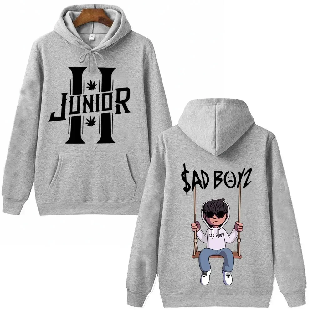 Junior H Sad Boyz 남녀공용 후디, 하라주쿠 힙합 풀오버 상의, 맨투맨 음악 팬 선물