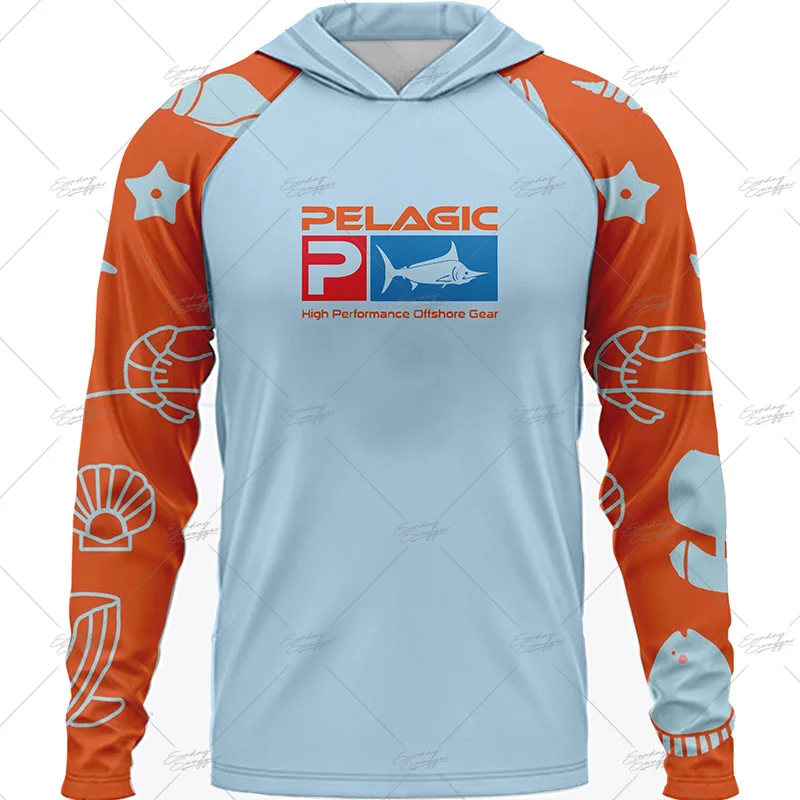 Pesca ao ar livre t-shirt para os homens, pelágicos engrenagem, de secagem rápida, suor wicking, pesca camisa, Jersey Pesca