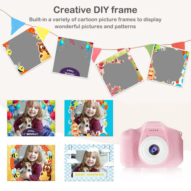 Children Camera 1080P HD Video Children Digital Camera 2 Inch Color Display mini kids camera Outdoor Photography Kid Toy