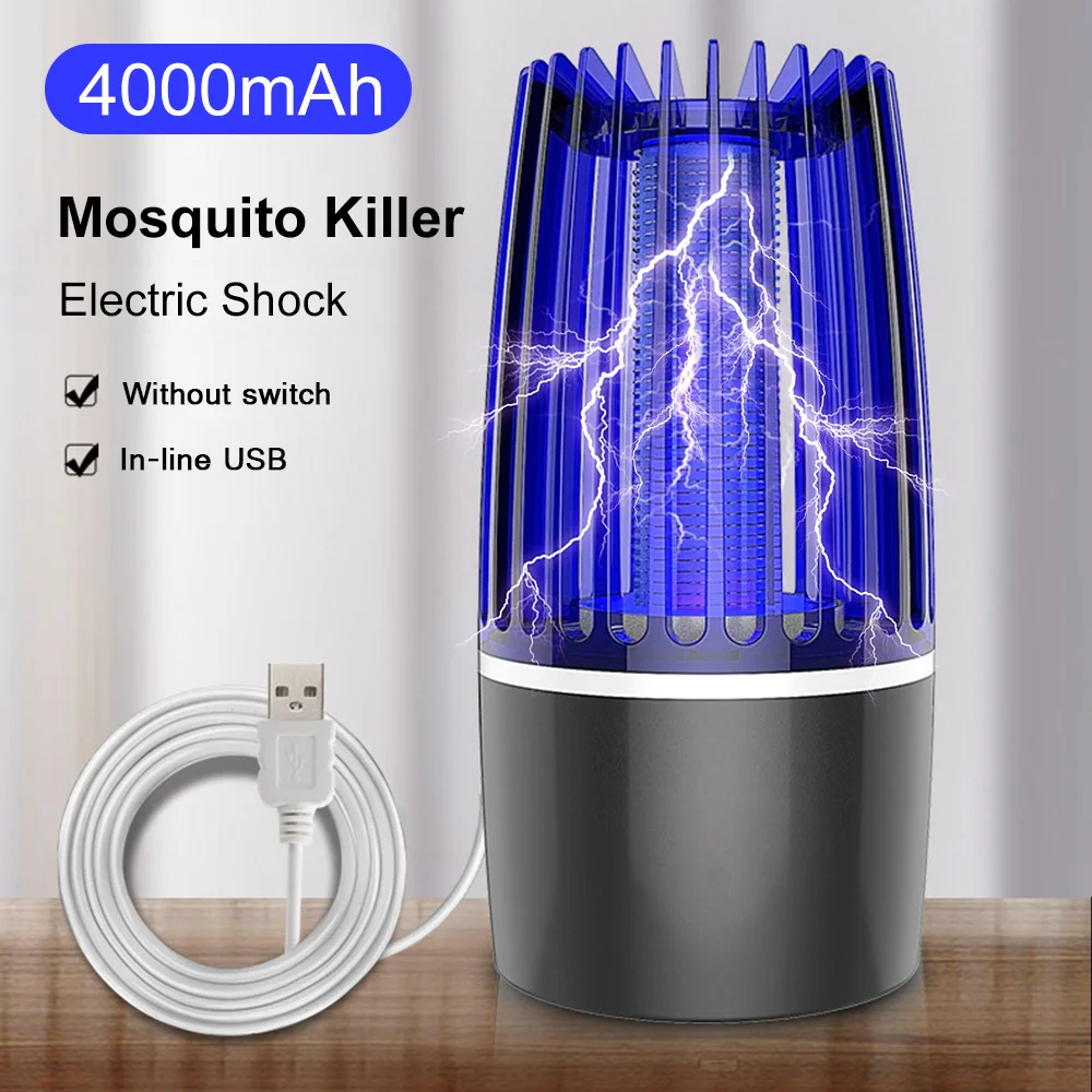Usb Mosquito Killer Lamp, Indoor Electric Mosquito Killer, Rechargeable  Outdoor Electric Mosquito Killer, Powerful Effective Insect Repellent  Insect K