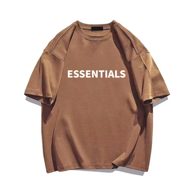 

T Shirt Men Essentials Summer Cotton T-Shirt Letter Print Streetwear Fashion Brand Top Vintage Oversized Women Free Shipping Te